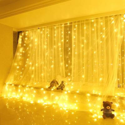 China AC Plug LED String Light 6x3m 600 LED Curtain Lights Outdoor Fairy String Lights Christmas Lights For Tree Wedding New Year Party Wholesale for sale