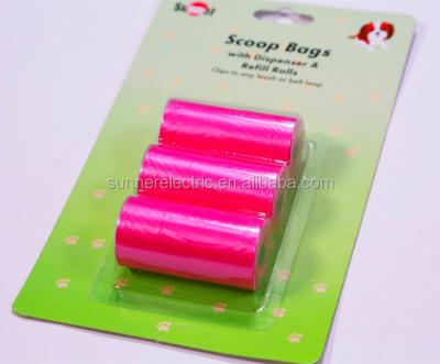 China SUNNER Unscented Viable Wholesale Poop Bag Refill Rolls For Clean Pet Waste for sale