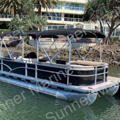 China Aluminum 19ft (5.8m) Aluminum Pontoon Boat Party Boat Suit For Container Load for sale