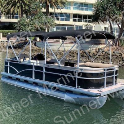 China Aluminum 19ft (5.8m) Aluminum Pontoon Boat Party Boat Suit For Container Load for sale