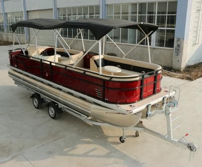 China Aluminum 25ft(7.5m) Aluminum Pontoon Boat Part Boat Suit For Container Load,Triple Pontoon Tube for sale