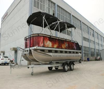 China CE Approved Aluminum Galaxy 19ft Pontoon Boat Party Aluminum Boat for sale