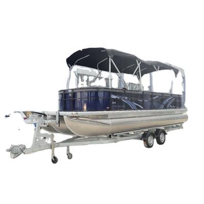 China Luxury 7.5m LS 3M Aluminum Pontoon Boat Party Boat Suit For Container Load CE Approved for sale