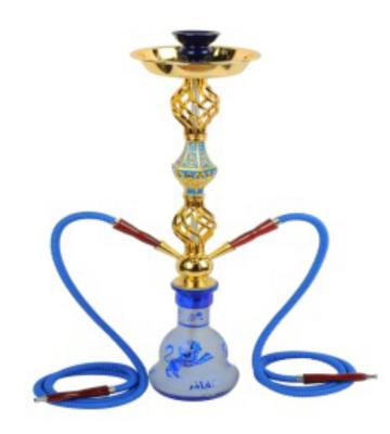 China Cloisonne Hookah Water Vase Pipes Shisha Smoking Bar Glass Smoking for sale