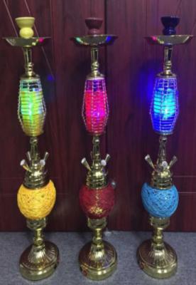 China Iron Hookah Clubs Shisha with LED Light Best for Bars and Hookah Lounge for sale