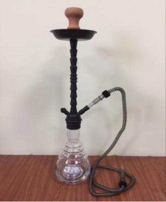 China 3 Color Smoking Glass Bottle Zinc Alloy Material Hookah Shisha with Red Mud Bowls for sale