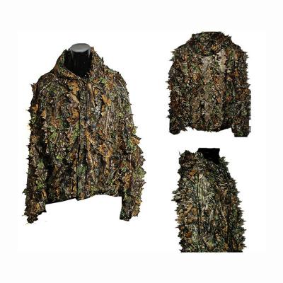 China Outdoor Camouflage Leaf Camouflage Hunting Ghillie Suit Sniper Ghillie Suit Factory Wholesale High Quality 3D Light Weight for sale