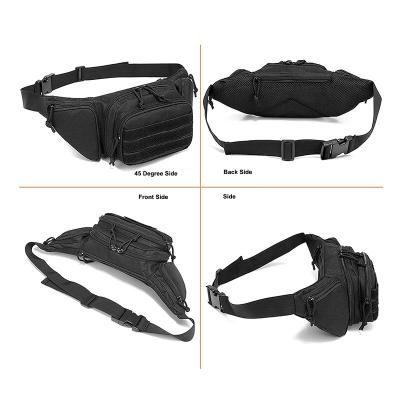 China Wholesale Black Military Fanny Pack Custom Made Outdoor Supply Water Proof Factory Waist Pouch Bag For Men for sale