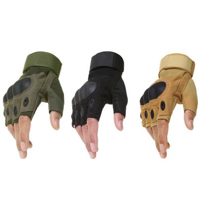 China Army Military Tactical Police Half Finger Knuckle Bulk Sale Rubber Hard Motorcycle Sports Shooting Outdoor Camping Military Tactical Gloves for sale