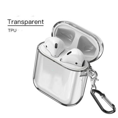 China Simple transparent earphone case for airpods 1 2 case cover for sale