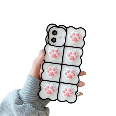 China Shockproof Stress Reliever Shaker Toys Push Max Bubble Mobile Phone Protective Shell Phone 12Pro for sale