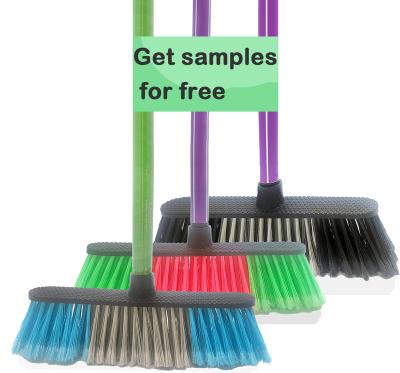 China Indoor Cleaning Superior Best Selling Quality Plastic Set Wholesale Plastic Broom Push Home Cleaning Plastic Manufacturer Of Brooms for sale