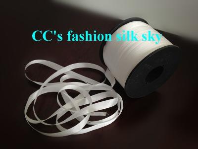 China 100% pure silk embroidery ribbon,7mm silk ribbon,undyed color slik satin ribbon polyester satin ribbon decoration for sale