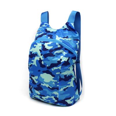 China Polyester Outdoor Travel Waterproof Floral Printed Foldable Ultralight Hiking Backpack for sale