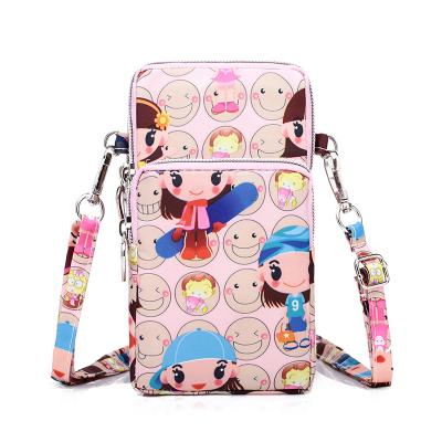 China Nylon Cross Shoulder Sling Mini Travel Body Bag Cute Cell Phone Bags Invent Bags for sale