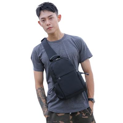 China 2021 Custom Waterproof Phone Black Messenger Chest Sling Bag Cross - Body Bag Men for sale