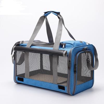 China Hot Sale Breathable Pet Carrier Airline Approved Portable Folding Travel Pet Bag for sale