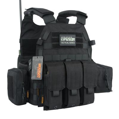 China Waterproof + Highly Durable + Tear Resistance 6094 Armor Army Black Molle Combat Plate Military Carrier Tactical Vest for sale