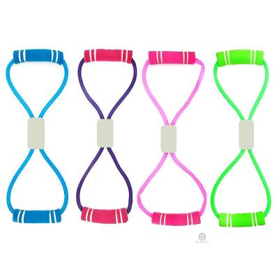 China Exercise 4 Colors Rubber Rubber Pull Tension Rope Resistance Bands Elastic Bulk Bar Private Label Yoga Pilates Fitness Resistance Band Body Training for sale