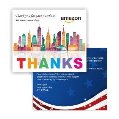 China Europe Personalized Thank You Unique Laminated Birthday Greeting Gift Wedding Card for sale