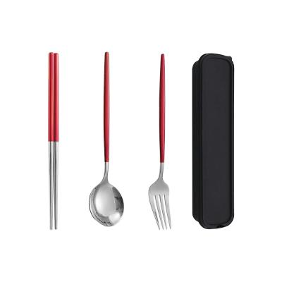 China CLASSIC Portable Dinnerware Chopsticks Spoon and Fork Set for sale