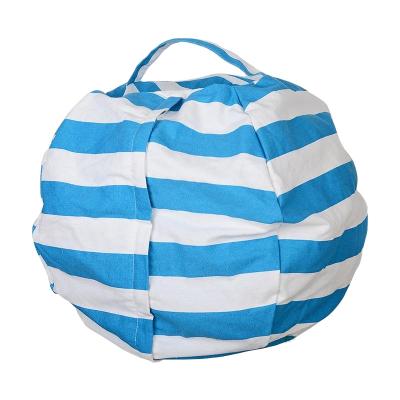 China Normcore/Canvas Minimalist Organizador De Juguetes Kids Toy Storage Drawstring Organizer Basket Around Bean Bag For Toys for sale