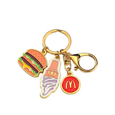 China Cartoon Zinc Alloy Custom Metal Key Pendants Zinc Alloy Key Chain Painting Keychains Customization for sale