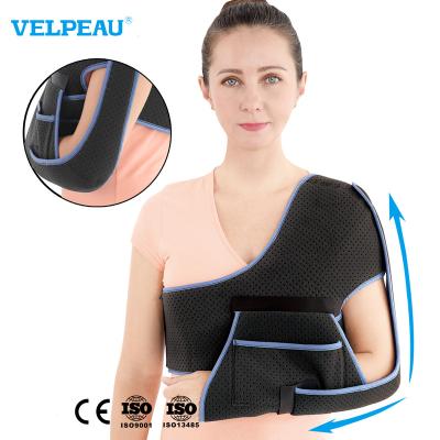 China VELPEAU Shoulder Support Home Brace for Rotator Cuff Cut Arm Sling Immobilizer Breathable Shoulder Brace Restraining Strap for sale