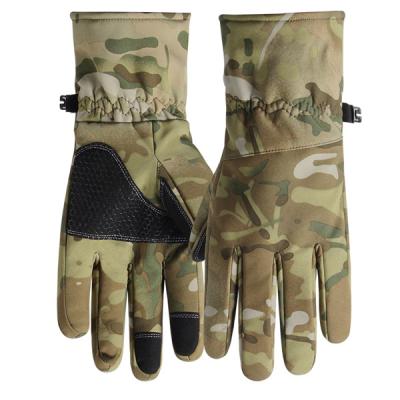 China Non-slip Softshell Tactical Warm Camouflage Fleece Touchable Finger Sports Gloves Non-Slip Army Military for sale