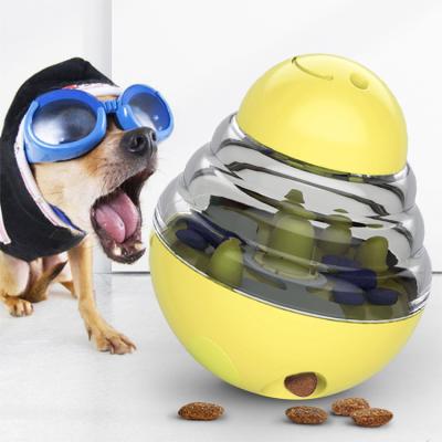 China Hot Sale Leak Stored Adjustable Food Control Eating Speed ​​Cat and Dog Toy Funny Tumbler Swing Design Pet Toy for sale