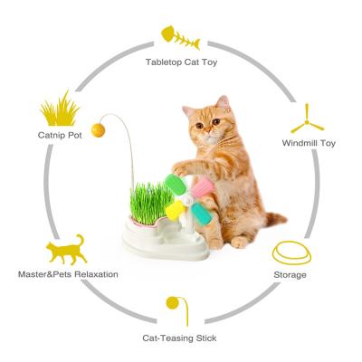 China 2022 Hot Sale Decompression Stocked Interactive Sun Cat Toy Two In One Swinging Funny Cat Toys for sale