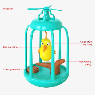 China High Quality Cheap Stocked Cat Toy Sounding Bird Cage Funny Cat Tumbler Interactive Squeaky Pet Cat Toy for sale