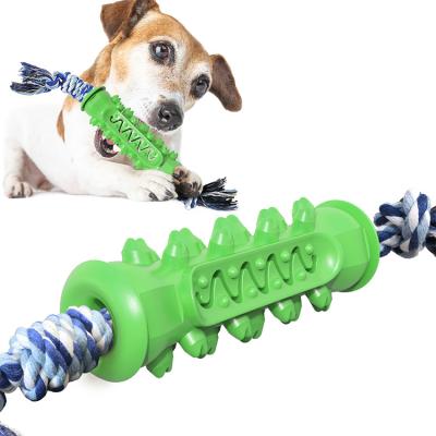 China Viable Newly Design TPR Material Teeth Dog Chew Toy With Cotton Dog Bite Material Jagged Molar Rope for sale