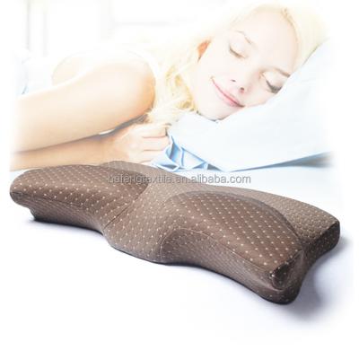 China Anti-Apnea Anti Snoring Fiber Memory Foam Butterfly Shape Pillow for sale