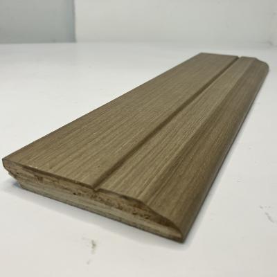 China JX01 Modern Sandal Wood Veneer Skirting Board And Architrave Baseboard for sale