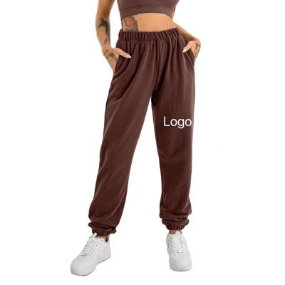 China Custom Made High Quality QUICK DRY Women Sport Pants Elastic Polyester Logo Waist Cotton Breathable Pants for sale