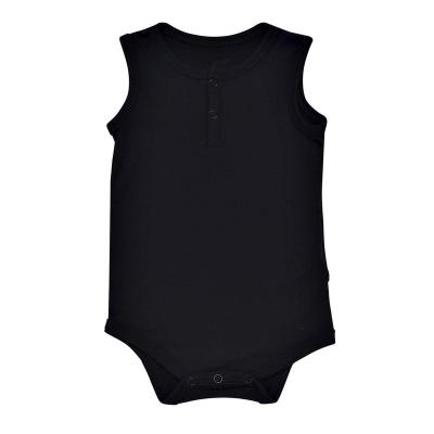 China Newest Designs Newborn Baby Sleeveless Bamboo Bodysuit Healthy Warm Comfortable Simple Bamboo Cloth Bamboo Bodysuit for sale