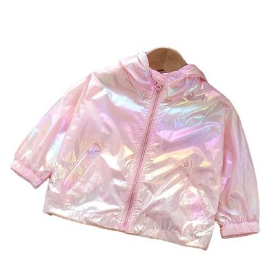 China Summer Breathable Jacket for Baby Kids Girls, Ultralight Sun Protection Kids Jackets Outwear Coat with Shiny Laser Color for sale