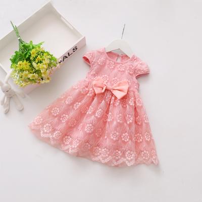 China Light Blue Chiffon Babies Kids Vintage Summer Fashion Girl Floral Dress Cheap Prices Washable Floral Kids Dress for sale