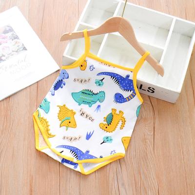 China Cute Summer Casual Infant Style Toddler Baby Girl Romper Cotton Dinosaur Baby Pajamas Cute Unisex Baby Clothes For 0-2 Years for sale