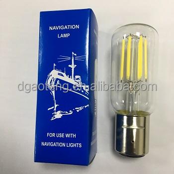 China Nickel Plating E27 B22 P28S LED Copper Marine Signal Lamp Filament Light Bulb for sale