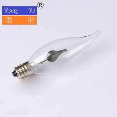 China C32 decorative bulb candle flame e12 base festival flashing decorative light bulb for sale