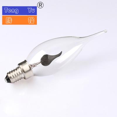 China Retro Holiday Decoration Light Bulb C32 E14 Candle Light Bulb 130V10W Flame Light Bulb for sale