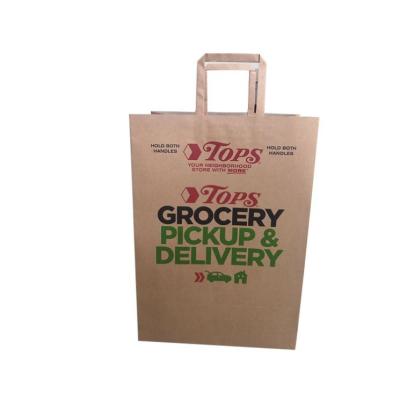 China Custom Paper Package Restaurant Kraft Paper Bags With Handle for sale