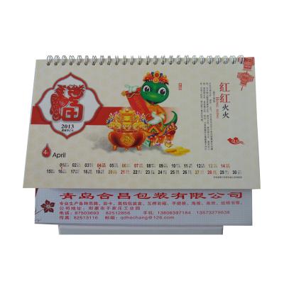 China The Other New Style Wholesale Flip Over Promotion Stand Desk Calendar for sale