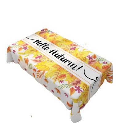 China Wholesale high quality waterproof printed waterproof tablecloth for home restaurant gold tablecloth for sale