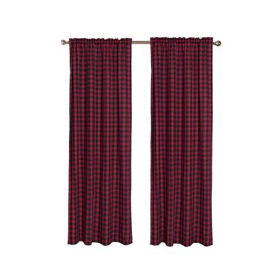 China 2021 new plaid insulated modern pure color yarn-dyed blackout linen curtain for fabric for sale