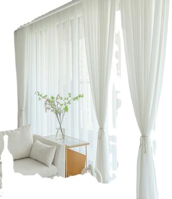 China Simple modern curtains in the style of the latest living room bedroom blackout window curtain sheer chiffon for sale