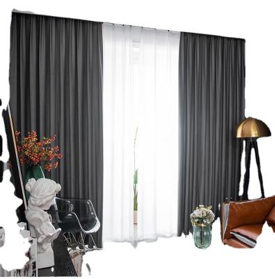 China Luxury Blackout Velvet Living Room Bedroom Window Blackout Velvet Electric Cutout Shading Curtains Full for sale