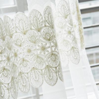 China Blackout Factory Direct Luxury High Quality Full Embroidery Sheer Curtains For Living Room for sale